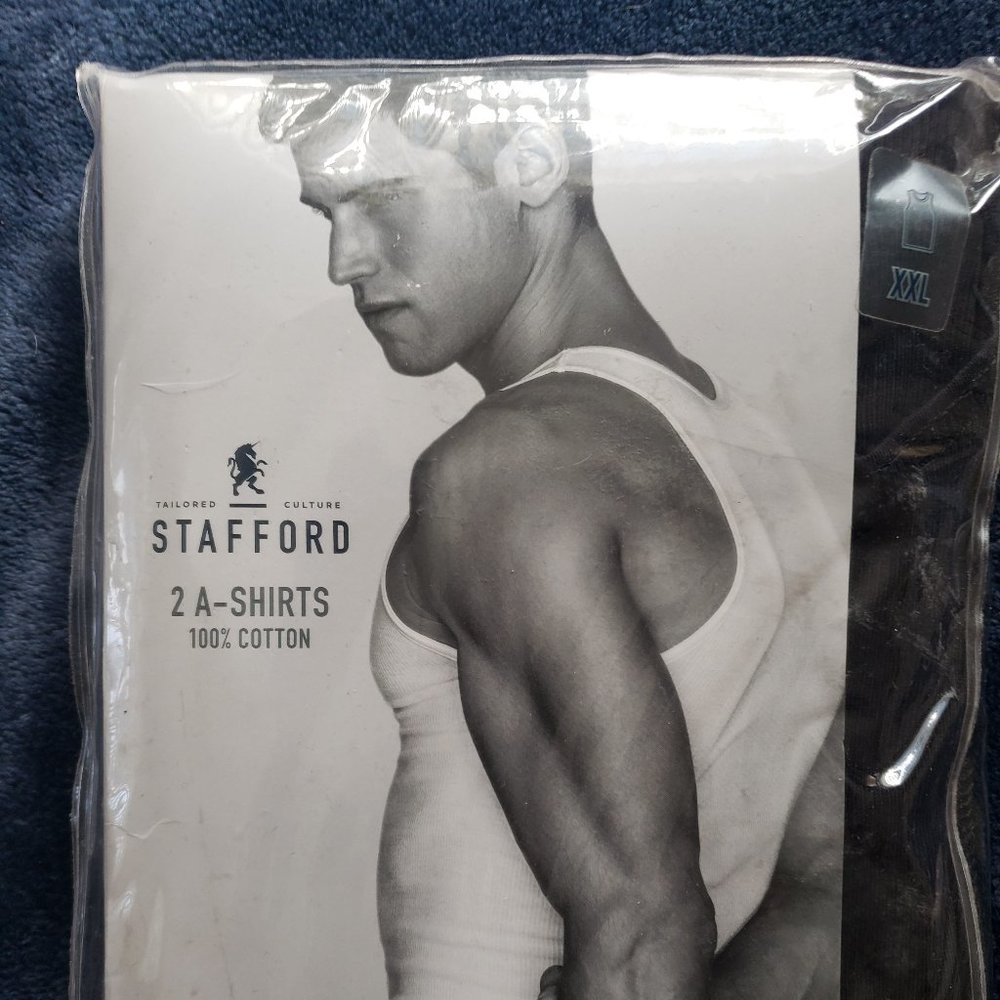 Stanfford Mens Black Tank Top 2 A-Shirts Size: XXL